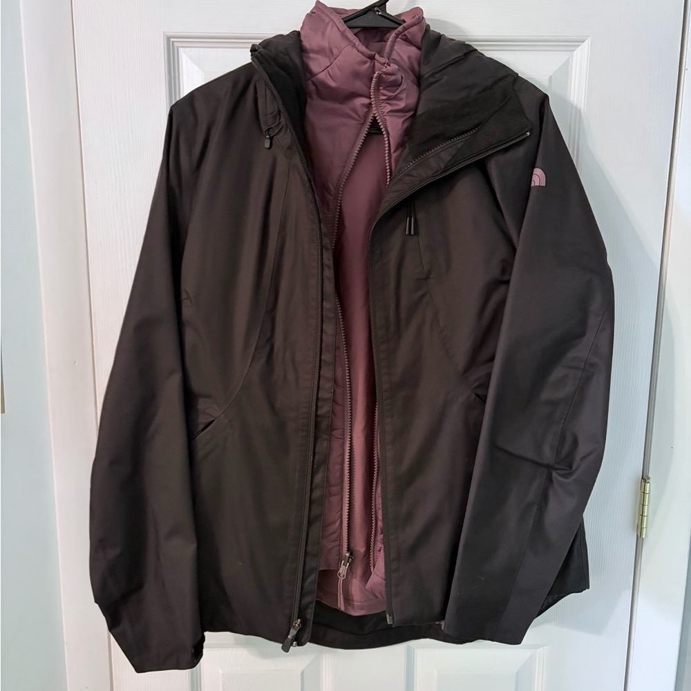 The North Face Women’s Black and Purple 3 in 1 Triclimate Jacket